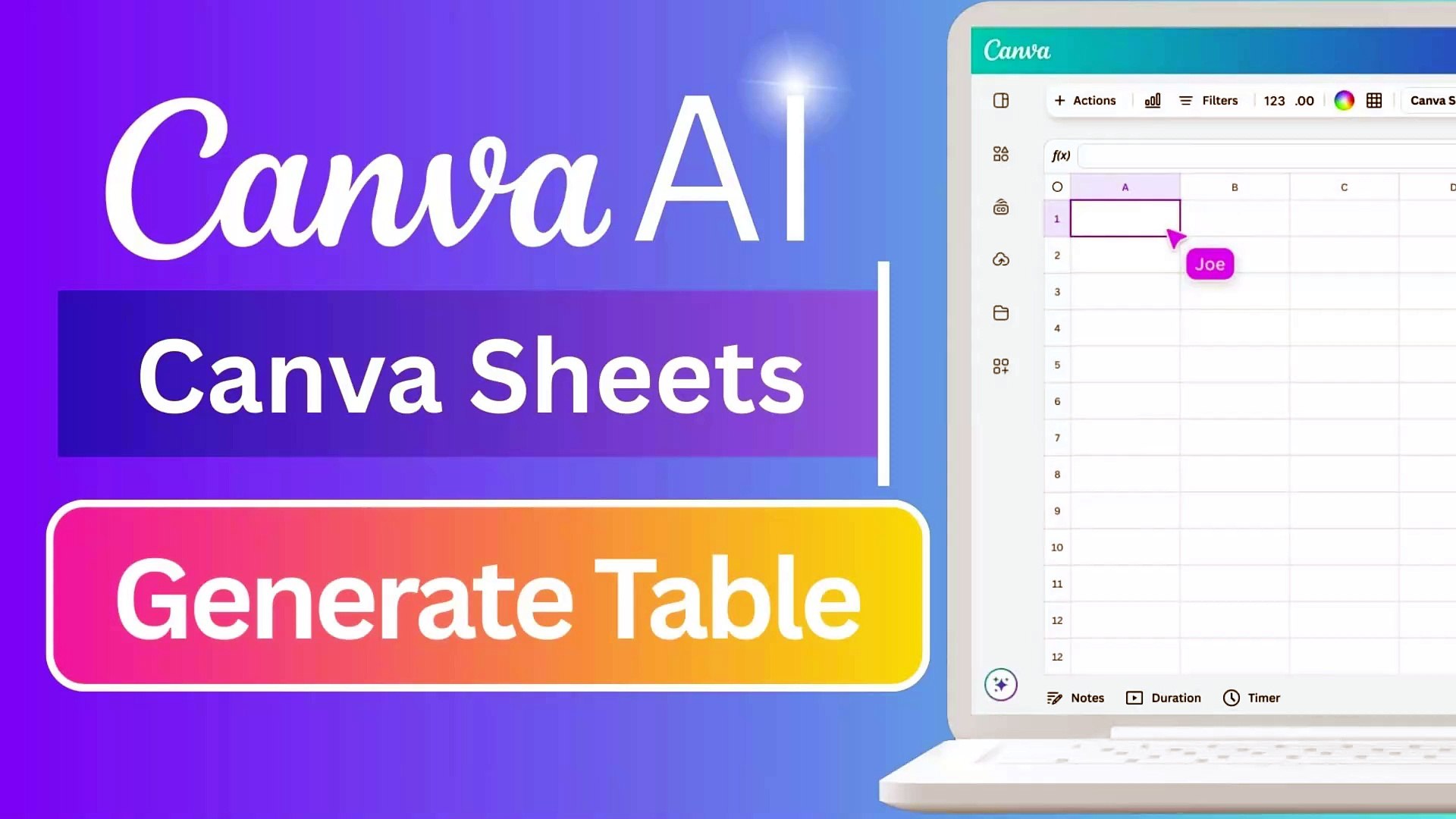 Create Smart Tables in Seconds with Canva Sheets AI