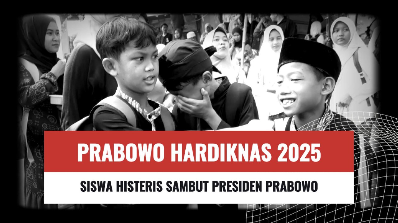 Siswa Histeris Sambut Presiden Prabowo