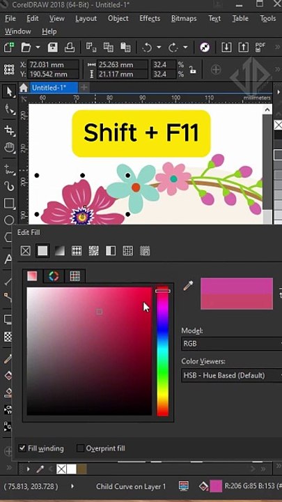 Change color of multiple vector objects quickly in coreldraw