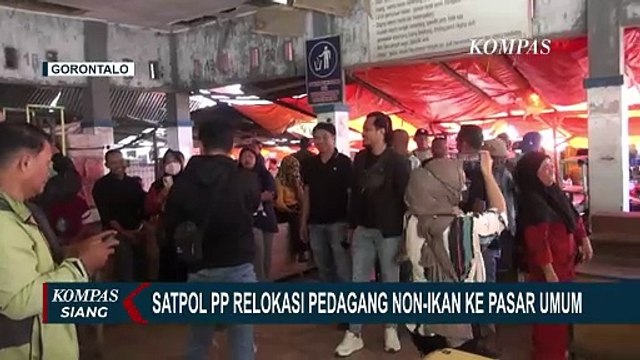 Satpol PP Tertibkan Pedagang Non-Ikan di PPI Tenda Gorontalo , Pedagang Kecewakan Hal ini