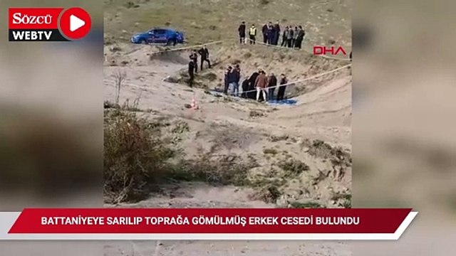 Nevşehir'de battaniyeye sarılıp toprağa gömülmüş erkek cesedi bulundu