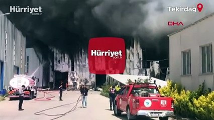 Tekirdağ'da fabrika yangını