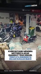 Kurir Ini Panik Mengira Motornya Akan Diangkut, Ternyata Diluar Dugaan BMKG