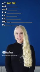 QUIZ Kennst du diese Abkürzungen auf DEUTSCH? B1 B2 C1