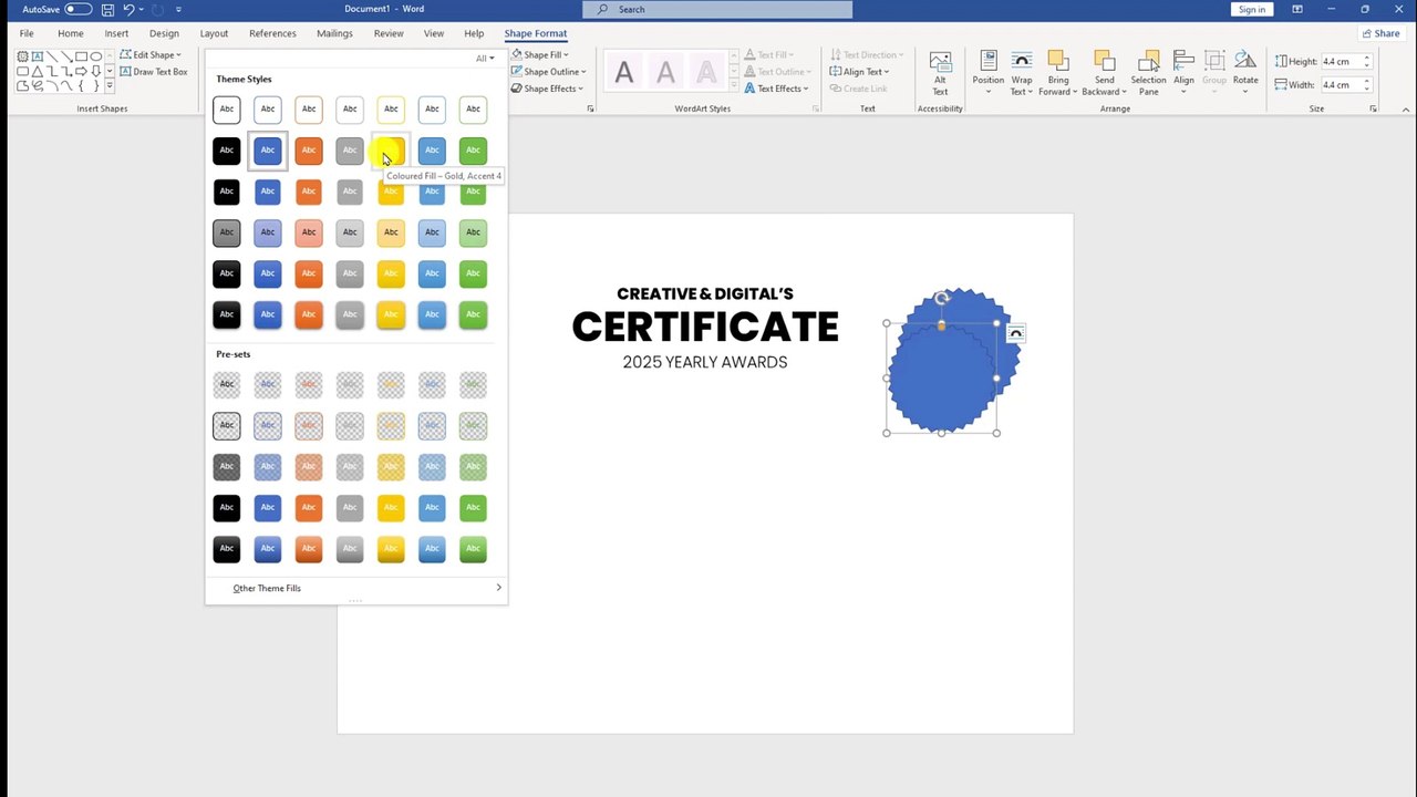 How to Design professional Certificate in Microsoft word 2025 | Easy Method