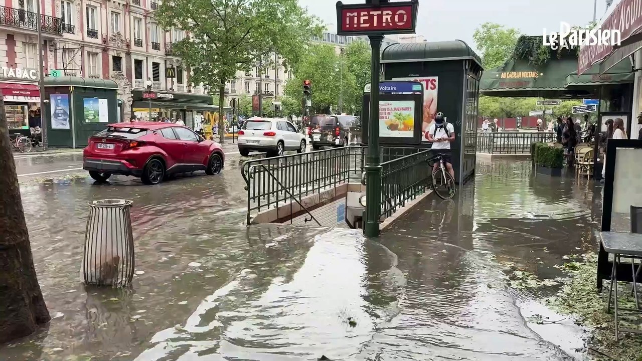 Orages : Paris frappé par d'impressionnantes chutes de grêle