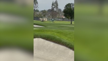 Un hombre está jugando al golf y lo que ocurre le deja sin aliento: surrealista