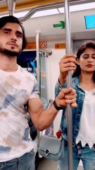 Funny Train Video | Girl Wearing Torn Jeans Holds  Viper in Train