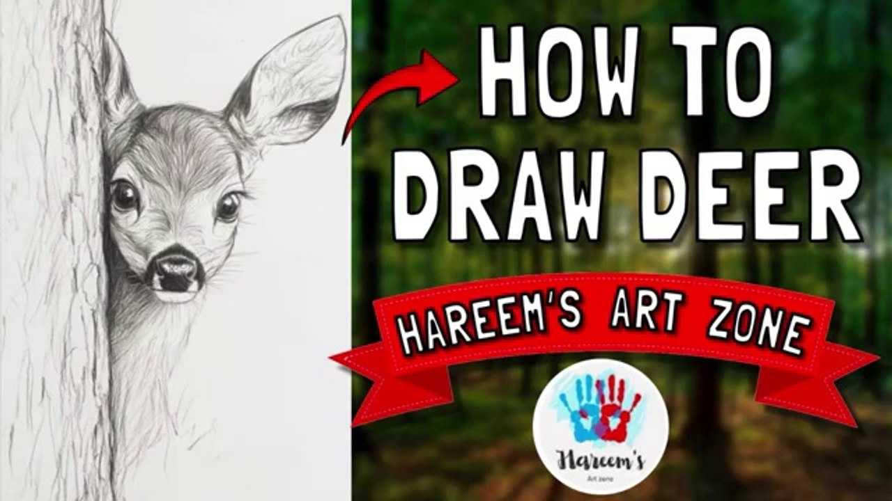 How to draw deer  Deer drawing easy step by step how to draw baby deer fawn  sketch tutorial