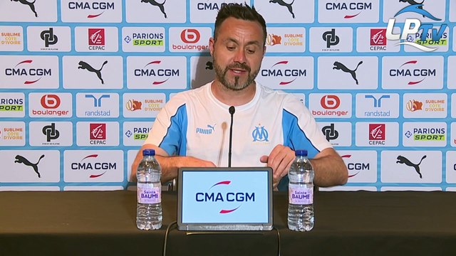 De Zerbi : « Je pense que le meilleur système pour les joueurs de l’OM cette saison est de jouer à trois derrière »