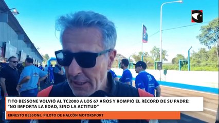 TITO BESSONE VOLVIÓ AL TC2000 A LOS 67 AÑOS Y ROMPIÓ EL RÉCORD DE SU PADRE: “NO IMPORTA LA EDAD, SINO LA ACTITUD”
