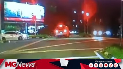 Lagi kes langgar lampu isyarat di Matahari Height, penunggang motosikal maut dirempuh van
