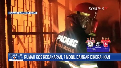 Rumah Kos di Kota Padang Kebakaran, 7 Mobil Damkar Dikerahkan