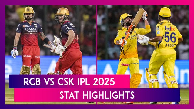 RCB vs CSK IPL 2025 Stat Highlights: Royal Challengers Bengaluru Inch Closer To Playoffs With Win
