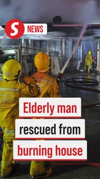 Firefighters rescue elderly man from burning house in Penang