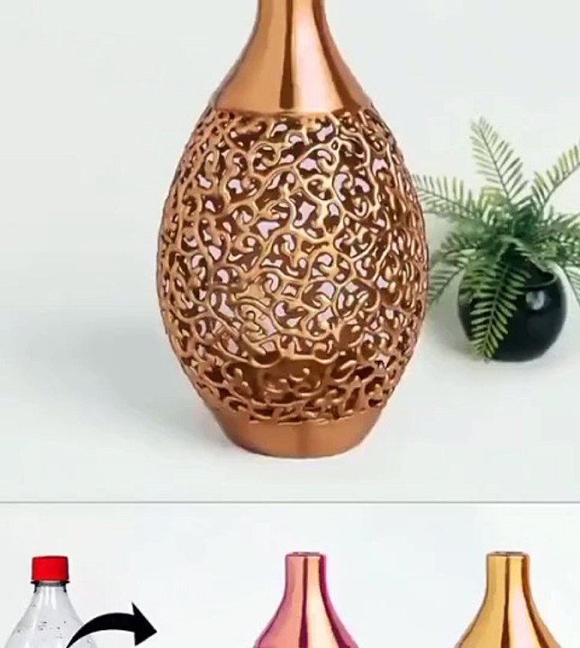 Making a beautiful showpice form a simple plastic bottle