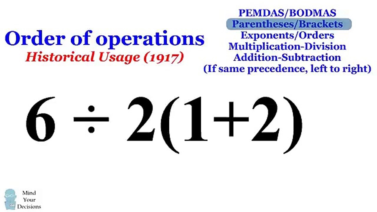 6÷2(1+2) = _ Correct Answer Explained By Mathematician