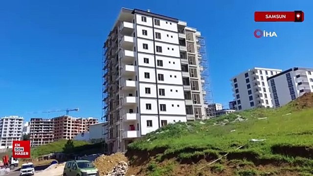 Samsun'da inşaattan düşen işçi ölümden döndü