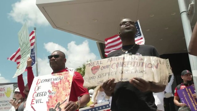 Miami demonstrators protest Trump’s social security cost-cutting measures