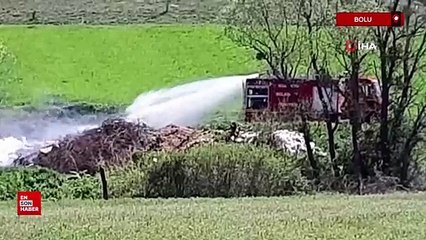 Bolu'da köy çöplüğünde yangın paniği