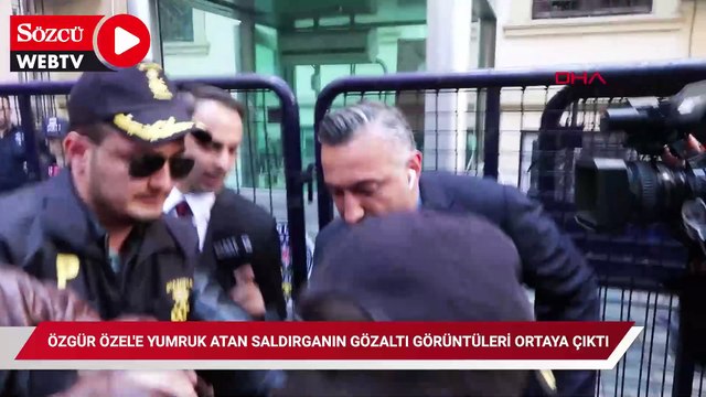 Özgür Özel'e yumruk atan saldırganın gözaltı görüntüleri ortaya çıktı