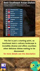Best Southeast Asian Dishes #ranking