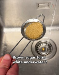 What happens when brown sugar is mixed with water