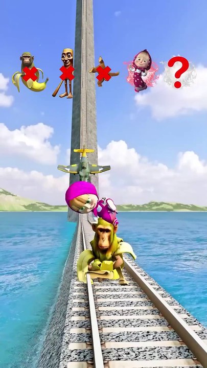 Masha and Bear and Tung Tung Tung Sahur VS Lightning Train! Funny Angry Tralala Characters #shorts