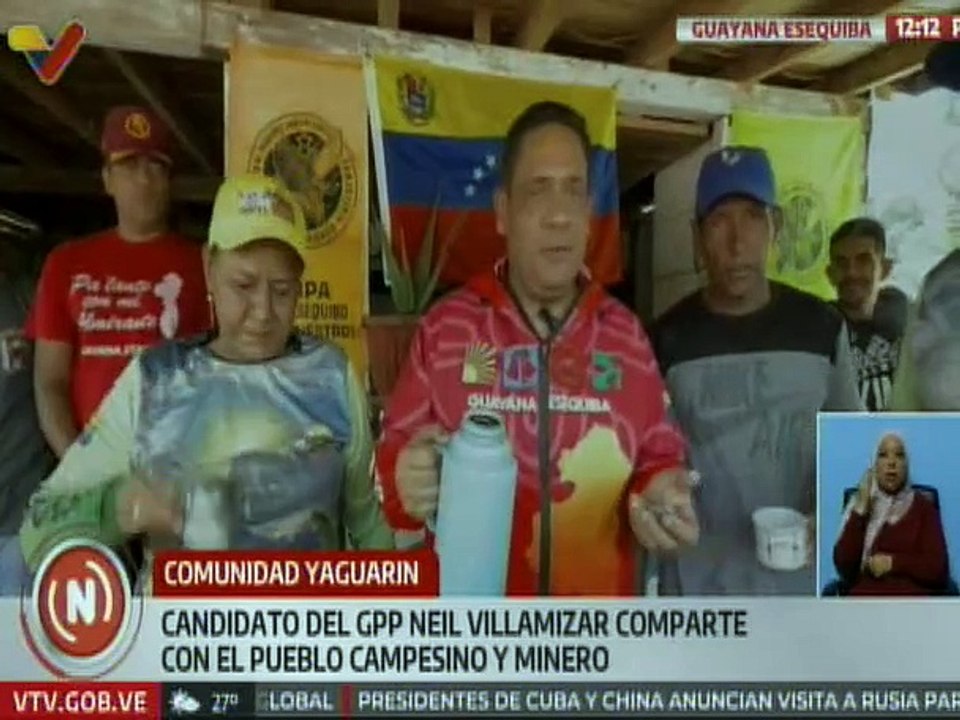 Guayana Esequiba I Neil Villamizar candidato por el GPP compartió con el pueblo de Yaguarín