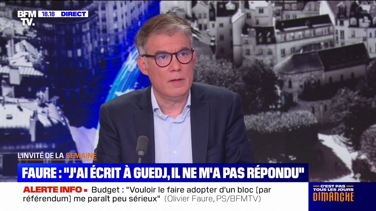 Manifestations du 1er-Mai: "J'ai écrit à Jérôme Guedj, mais il ne m'a pas répondu", indique Olivier Faure (PS)