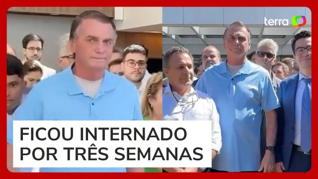 Bolsonaro é ovacionado por apoiadores ao ter alta e deixar hospital em Brasília