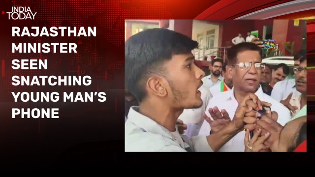 Video: Rajasthan minister snatches phone of man raising water shortage issues 