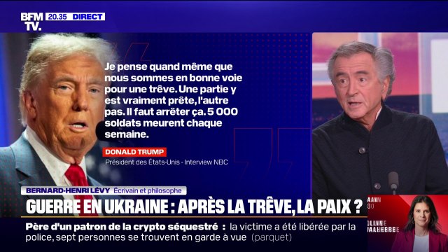 Guerre en Ukraine: pour Bernard-Henri Lévy, écrivain et philosophe, il faut une paix juste