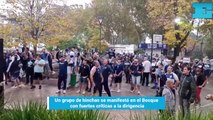 Un grupo de hinchas de Gimnasia se manifestó en el Bosque con fuertes críticas a la dirigencia