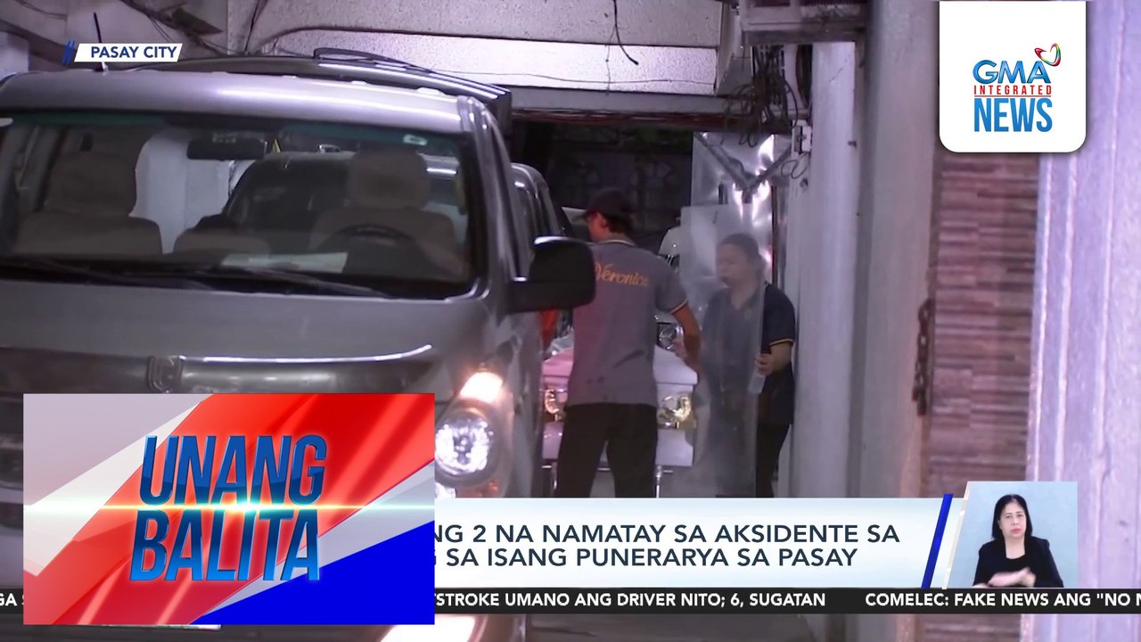 Ilang kaanak ng 2 na namatay sa aksidente sa NAIA, dumating sa isang punerarya sa Pasay | Unang Balita