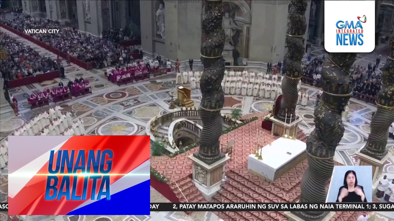 Huling misa sa pagluluksa para kay Pope Francis, idinaos sa St. Peter's Basilica | Unang Balita