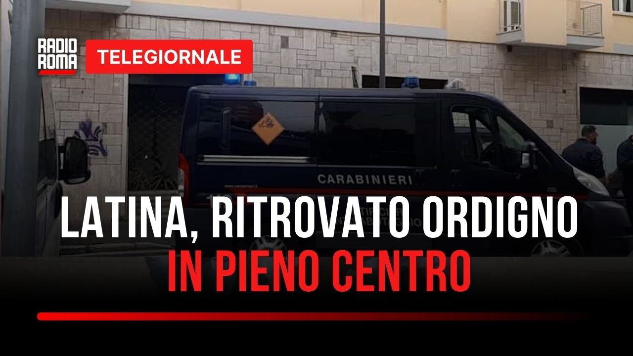 A Latina ordigno militare sul marciapiede