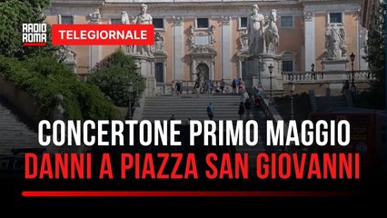 Piazza San Giovanni, danni dopo il Concertone