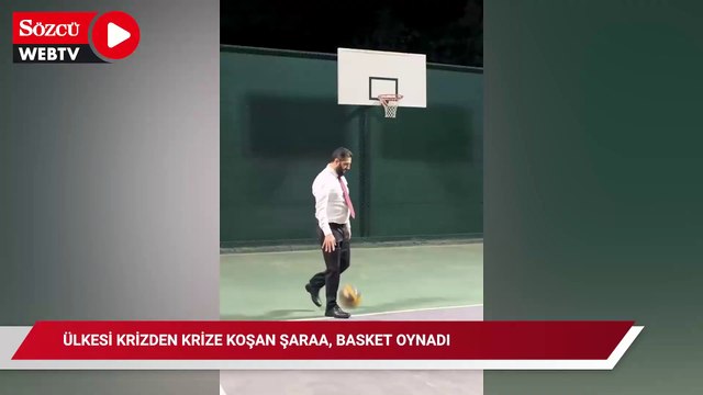 Ülkesi krizden krize koşan Şaraa, basket oynadı