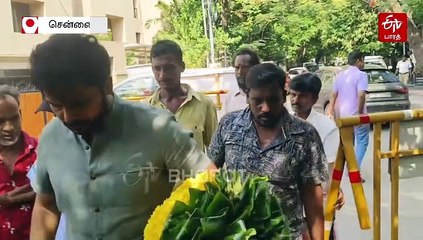 நடிகர் கவுண்டமணி மனைவியின் உடல் தகனம்; மனைவிக்கு பிரியாவிடை கொடுத்த கவுண்டமணி!