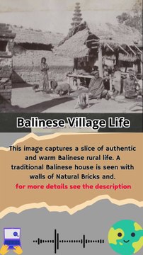 Balinese Village Life in 1887 #news