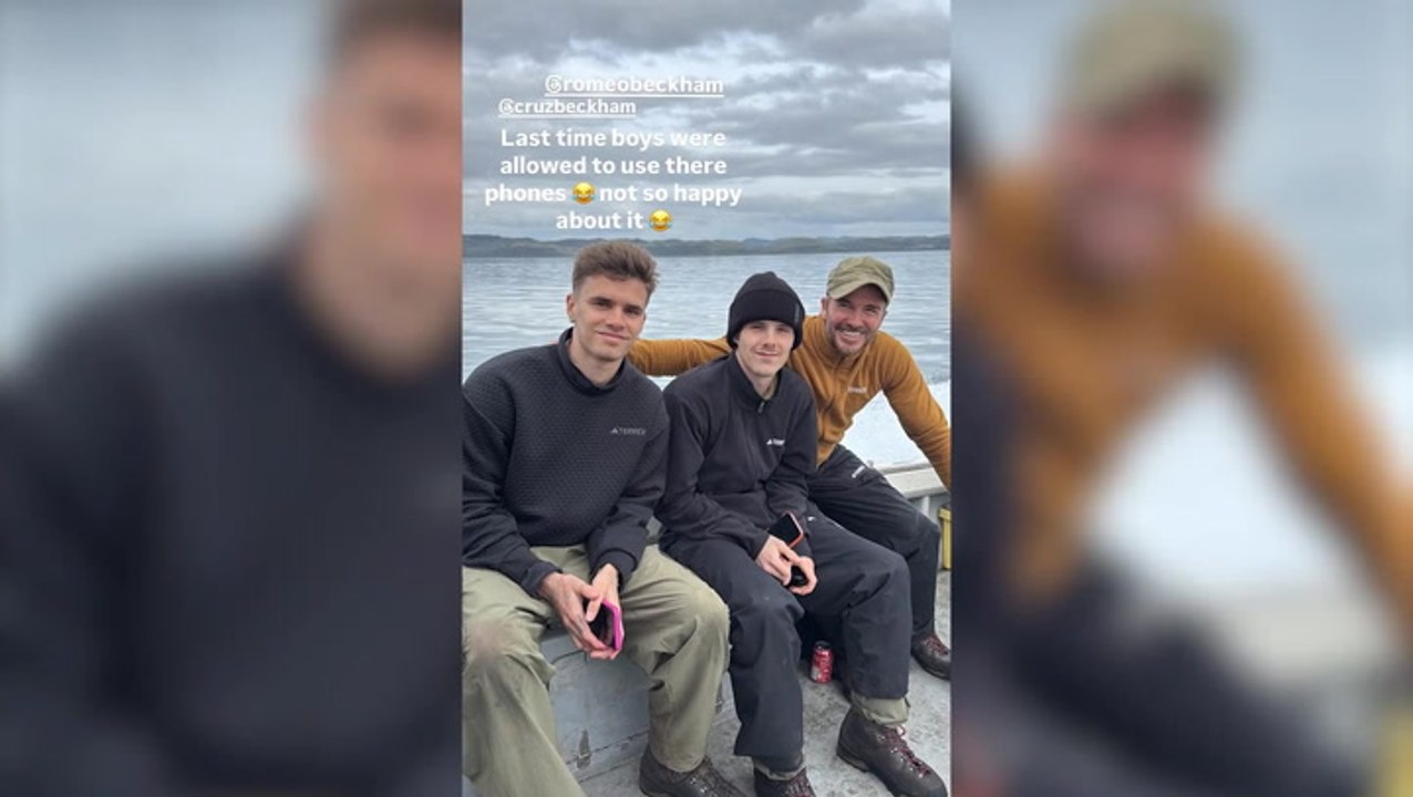 David Beckham sends message to Brooklyn while on 50th birthday fishing trip with Cruz and Romeo