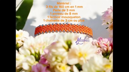 Tuto Micro-macramé bracelet "Sunset Sparkle"