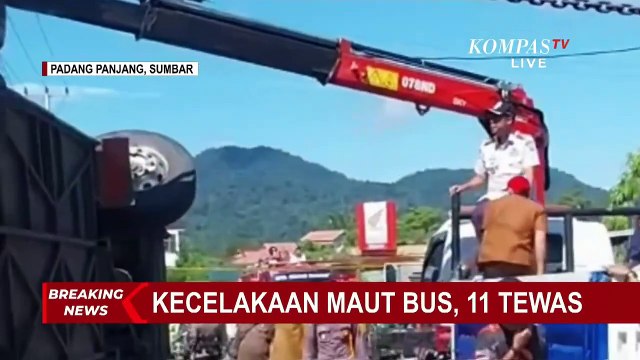 Detik-Detik CCTV Rekam Kecelakaan Maut Bus ALS di Padang Panjang, 12 Orang Tewas