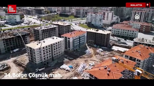 Malatya'da deprem konutlarının yapımı sürüyor