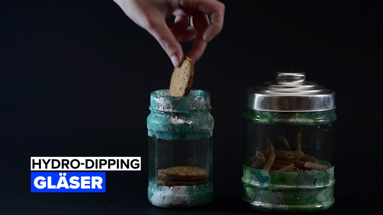 Hydro-dipping: pepp deine alten gläser auf!
