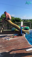 196. He's been on a slide before, right_ #shorts #slide #pool #summer
