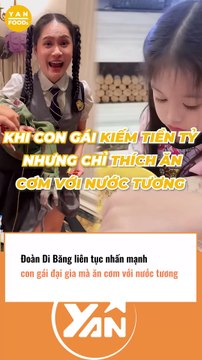 Đoàn Di Băng liên tục nhấn mạnh việc con ăn cơm với nước tương