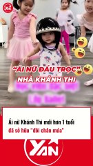 Ái nữ Khánh Thi chỉ 1 tuổi mà đã sở hữu đôi chân biết múa