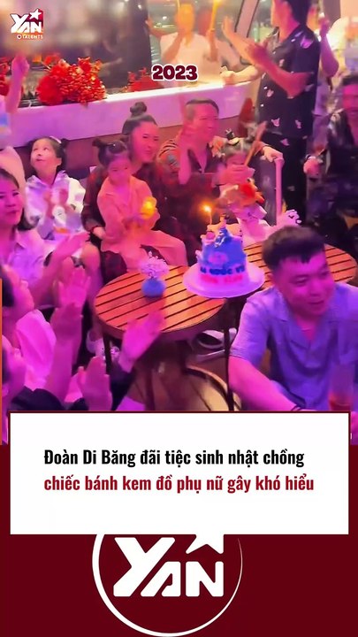 Đoàn Di Băng đãi tiệc sinh nhật chồng bằng chiếc bánh kem đồ phụ nữ gây khó hiểu